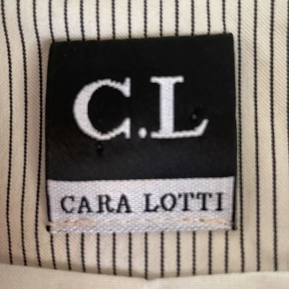 CARA LOTTI vintage jacket and skirt - black and cream, size S, VGC - Picture 10 of 16